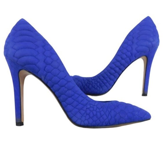 Jessica Simpson Caldas Symphony Blue Elko Nubuk Pumps - Picture 1 of 13